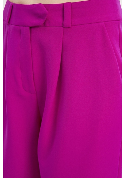 Stella Pulvis Pembe Yüksek Bel Wide Leg Krep Pantolon Pembe
