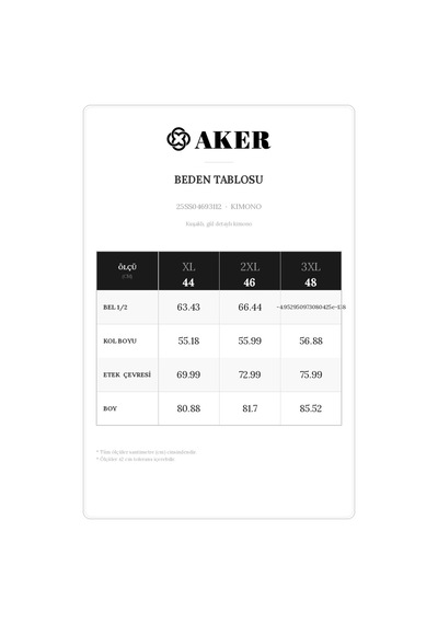 Aker Siyah Kumaş Broşlu Kimono Siyah Siyah