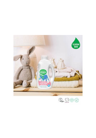 Siveno %100 Doğal Bebek Çamaşır Sabunu Kendinden Yumuşatıcılı Bitkisel Deterjan Konsantre Vegan 750 ml
