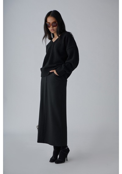 Suud Collection Siyah Mina Maxi Etek