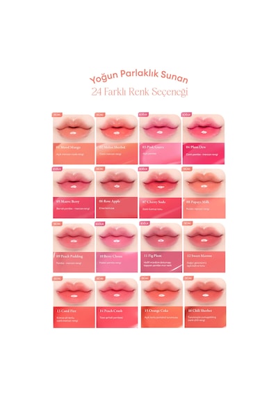 Dasique Yoğun Parlaklık Ve Canlı Renkler Sunan Kalıcı Tint Juicy Dewy Tint 09 Peach Pudding 09 Peach Pudding