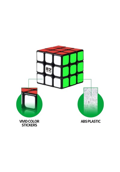 Cubelelo Qiyi Sail W 3x3 Siyah Bulmaca Hız Küpü Belirtilmemiş
