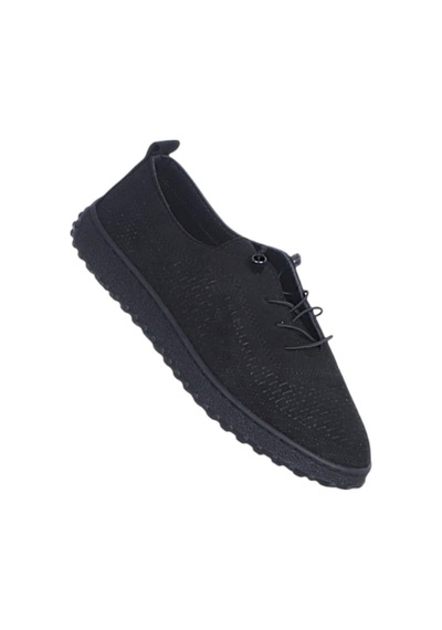 Ayakcenter Ayzen 1070 Süet Siyah Kadın Casual Ayakkabı