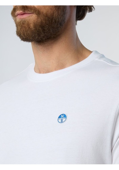 North Sails Basic Logolu Erkek T-shirt-33368 Beyaz