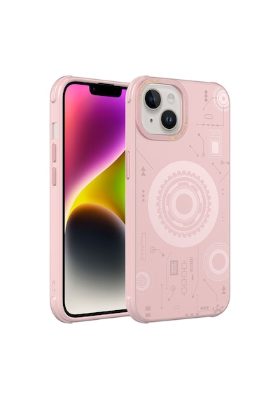 Apple Uyumlu iPhone 14 Plus Zore Wireless Şarj Özellikli Desenli Hot Kapak