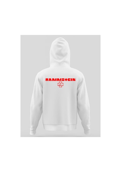 Tarzsokak Zeit Rammstein Kapüşönlu Hoodie Beyaz