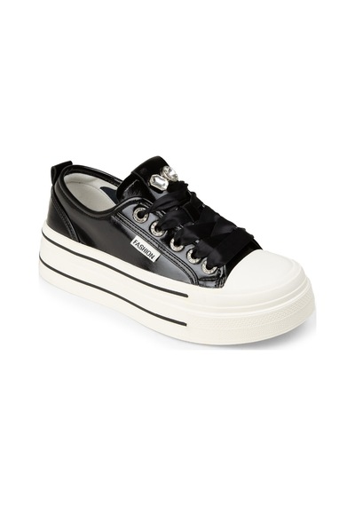 Deery Kadın Siyah Rugan Sneaker Ayakkabı - K0524zsyhc01 Siyah