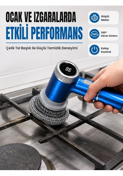 Mey İthalat 5 Farklı Değiştirilebilir Başlık İle Her Yüzey İçin Etkili Temizlik