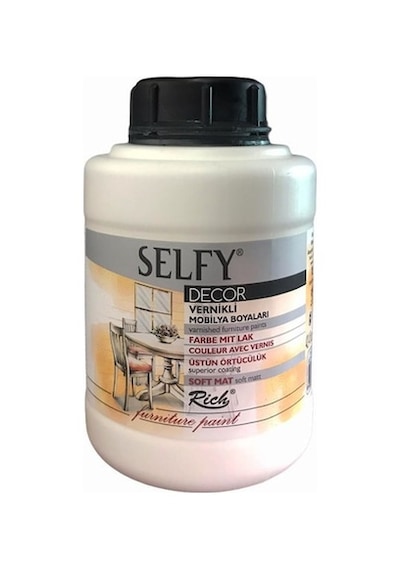 Rich Selfy Decor Kendinden Vernikli Mobilya Boyası 1250 Cc Beyaz