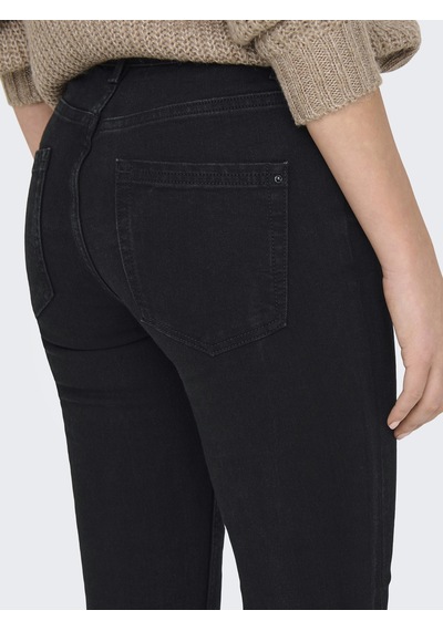 Only Bayan Paçası Püsküllü Skinny Kot Pantolon 15336727 Siyah