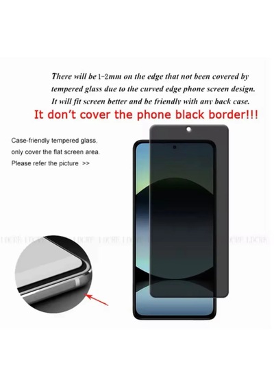 Xiaomi Redmi Note 14 4g/5g Hayalet Ekran Koruyucu Privacy 5d