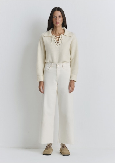 Mavi - Paloma Ekru Gabardin Pantolon 1010114-91330 Ekru
