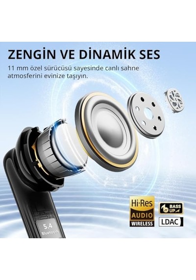 Air Pro 4i Kulak Içi Bluetooth Kulaklık - Hibrit Aktif Gürültü Engelleme - 40 Saat Kullanım Süresi - Ip55 - Siyah Genel