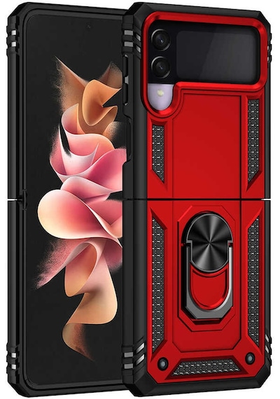 Mobilteam Galaxy Uyumlu Z Flip 3 Kılıf Vega Kapak - Siyah Siyah