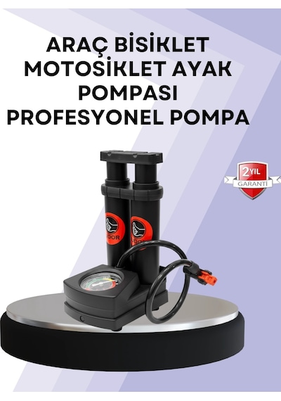 Znv Zenvia Mey İthalat Basınç Saatli Ayak Pompası Bisiklet Ve Araç Uyumlu Znv2025 Cmn