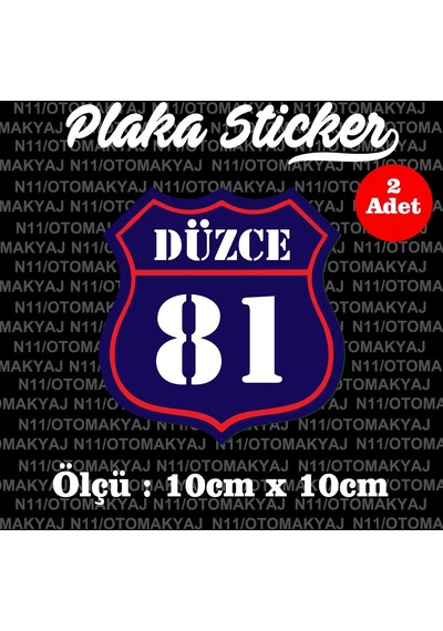 81 Düzce İl Şehir Plaka Sticker Futbol Spor Kulüb