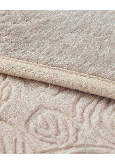 English Home Shabby Rose Emboss Çift Kişilik Battanä Ye 200 X 220 Krem