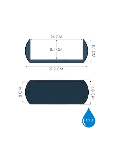 Omnipazar Krs-372 Dekoratif Plastik Mercan Uzun Saksı 1.3 Litre No 2 71144055