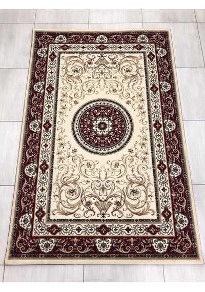 Saray Halı Klasik 11105 R-1 Kırmızı Göbekli 150X230 Halı 4 M2 !