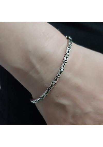 925 Ayar Gümüş Kral Bileklik 3.3  Mm