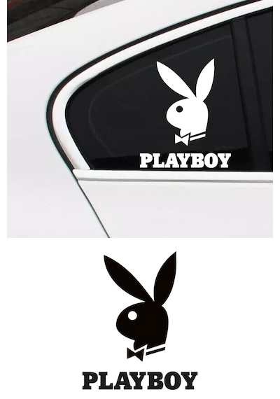 Playboy Sticker , Oto Sticker, Motor Sticker, Kelebek Cam Sticker 25x21 Cm