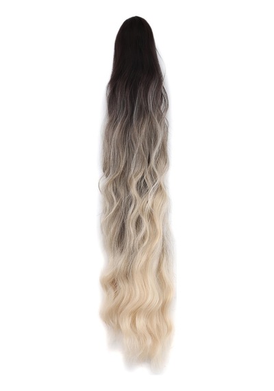 Tokalı Protein Fiber Sentetik At Kuyruğu / Koyu Kahve Küllü Gri Platin Ombre - Glob-898533 Çok Renkli