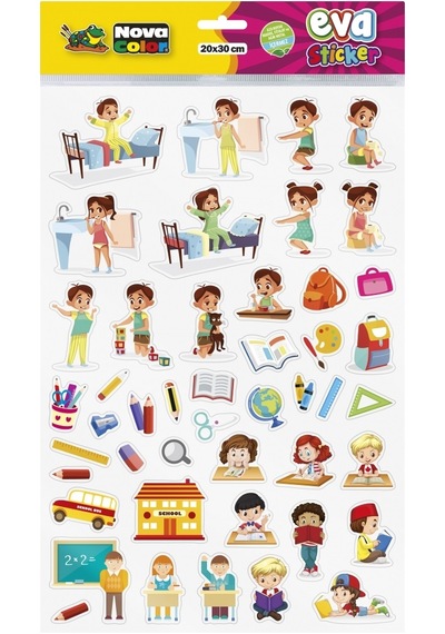 Nova Color Eğitim Eva Sticker Çıkartma 20X30 CM A4 Nc-688