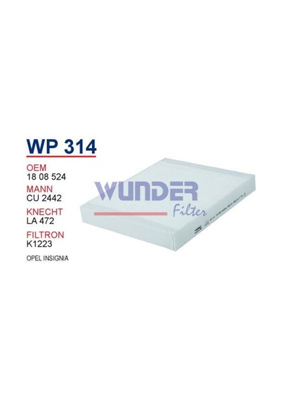 Wunder Wp314 Polen Filtresi - Opel Insignia-Astra J -Chevrolet A 540125425