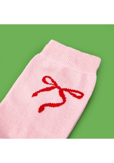 Soft Ribbon Çorap - Pembe Çok Renkli
