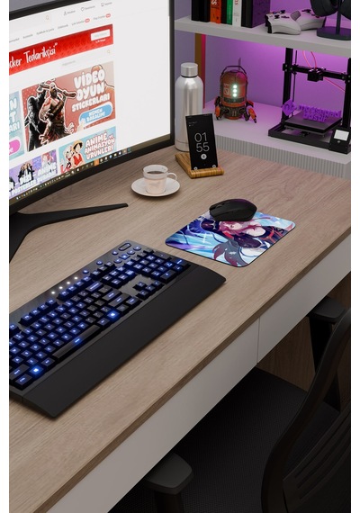 Rosaria Genshin Impact Anime Oyuncu V1 - 22x18 Gaming Mouse Pad Fare Altlığı