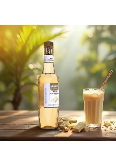 Saphori Beyaz Çikolata Aromalı Kokteyl Şurubu Beyaz Çikolata Şurubu 700 Ml