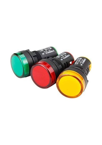 3 Adet Ac 220v Dijital Pano Led Gösterge Lambası Işığı Voltmetre Değildir