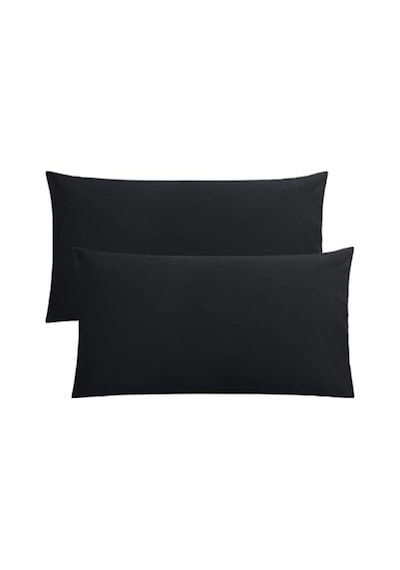 2'li 50x70 Renforce Siyah Yastık Kılıfı