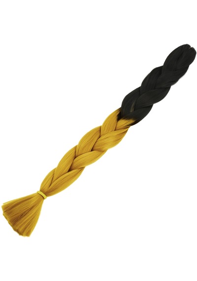 Afrika Örgülük Sentetik Ombreli Saç 100 Gr. - Siyah / Koyu Karamel