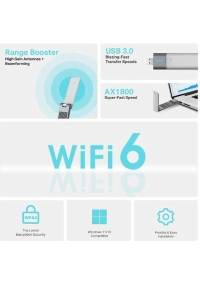 Tp-link Archer Tx20uh Ax1800 D.band Wi-fi 6 Usb Ad-201434