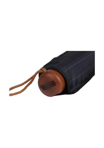 Baginn Unisex Snotline Şemsiye Süper Mini Çizgili Desen 09g Siyah