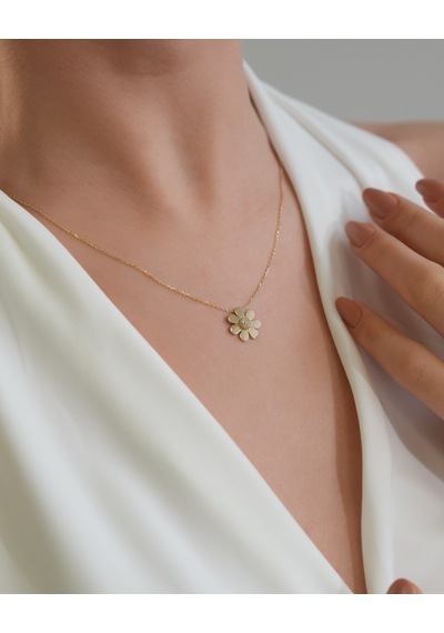 Debora Jewelry 14 Ayar Altın Papatya Kolye