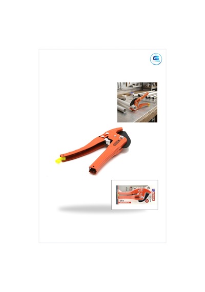 Pvc Boru Kesme Makası 42 Mm Turuncu Kaydırmaz Saplı Ppr Plastik K
