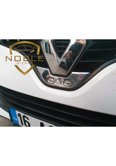 Renault Clio 4 Krom Amblem Çerçevesi 2012-2016 Paslanmaz Çelik