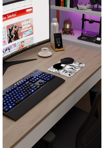 Levi Ackerman Anime V5 - 22x18 Gaming Kauçuk Kaymaz Taban Mouse Pad Fare Altlığı