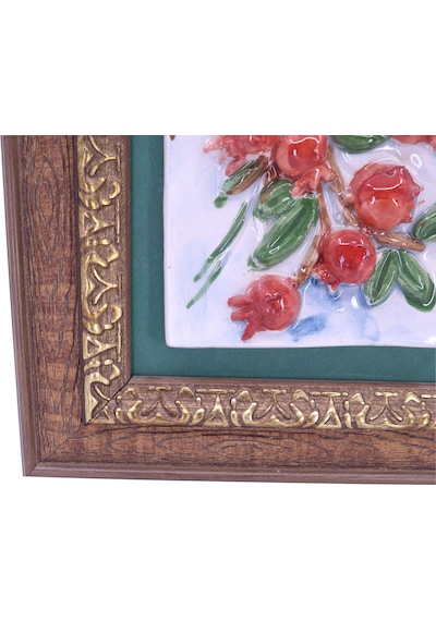 Seramik Nar Ağacı Duvar Tablosu 20 Cm X 20 Cm
