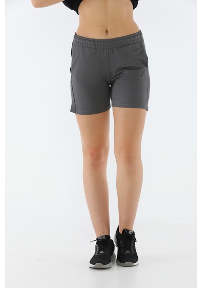 Maraton Sportswear Regular Kadın Basic Füme Şort 20309-füme Füme
