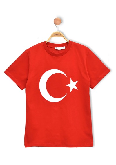 Dijitrend Ay Yıldız Bayraklı Kırmızı Kız - Erkek Tişört Kırmızı Dijitrend Ay Yıldız Bayraklı Kırmızı Kız - Erkek Tişört Kırmızı