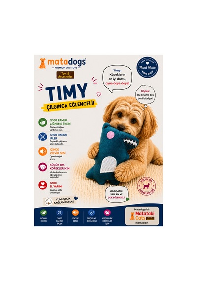 Mata Dogs Timy Sesli Kumaş Peluş Köpek Oyuncağı