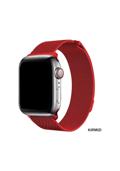 Apple Uyumlu  Watch Kordon 2 3 4 5 6 Se 7 42 44 45 MM Hasır Metal Kordon