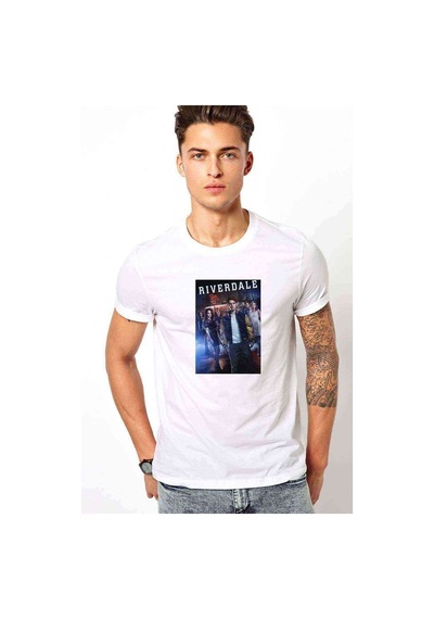 Riverdale All American Tv Show Baskılı Beyaz Erkek Tshirt