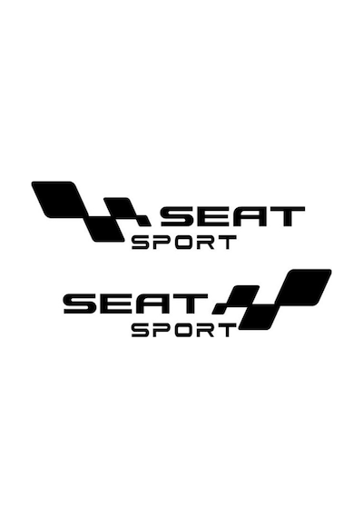 Seat Sport Araba Yan Kapı Sticker 30 Cm Siyah Renk