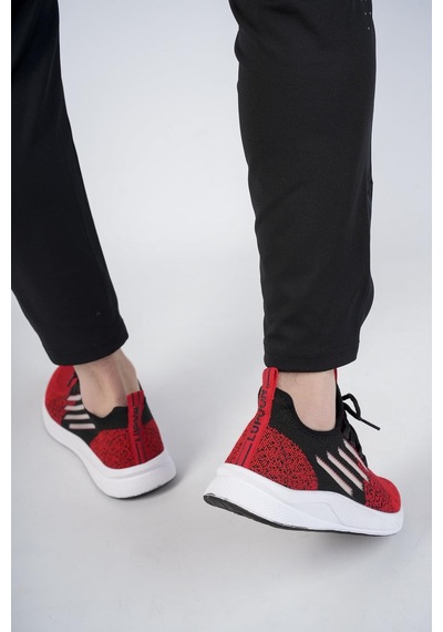 Muggo Ultraboost Unisex Ortopedik Günlük Garantili Yürüyüş Koşu Sneaker Spor Ayakkabı Kırmızı