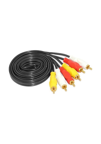 Koodmax 1.8 Metre 3rca To 3rca Kablo - Altın Uçlu , Kompozit Ses Ve Video Aktarım Kablosu