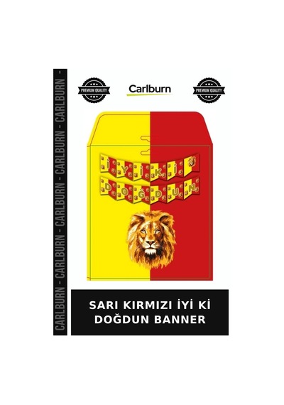 Özel Üretim Sarı Kırmızı İyi Ki Doğdun Banner Organizasyon Neşeli